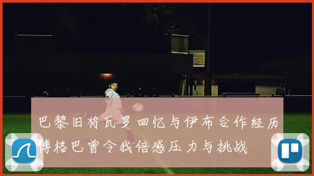 巴黎旧将瓦罗回忆与伊布合作经历博格巴曾令我倍感压力与挑战